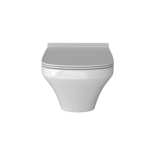 Унитаз подвесной Grossman Санфаянс GR-4440S белый глянцевый с сиденьем микролифт безободковый каскадный смыв - фото 2